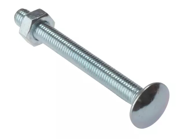 Forgefix Carriage Bolt & Nut ZP M10 x 100mm (Pack of 10)
